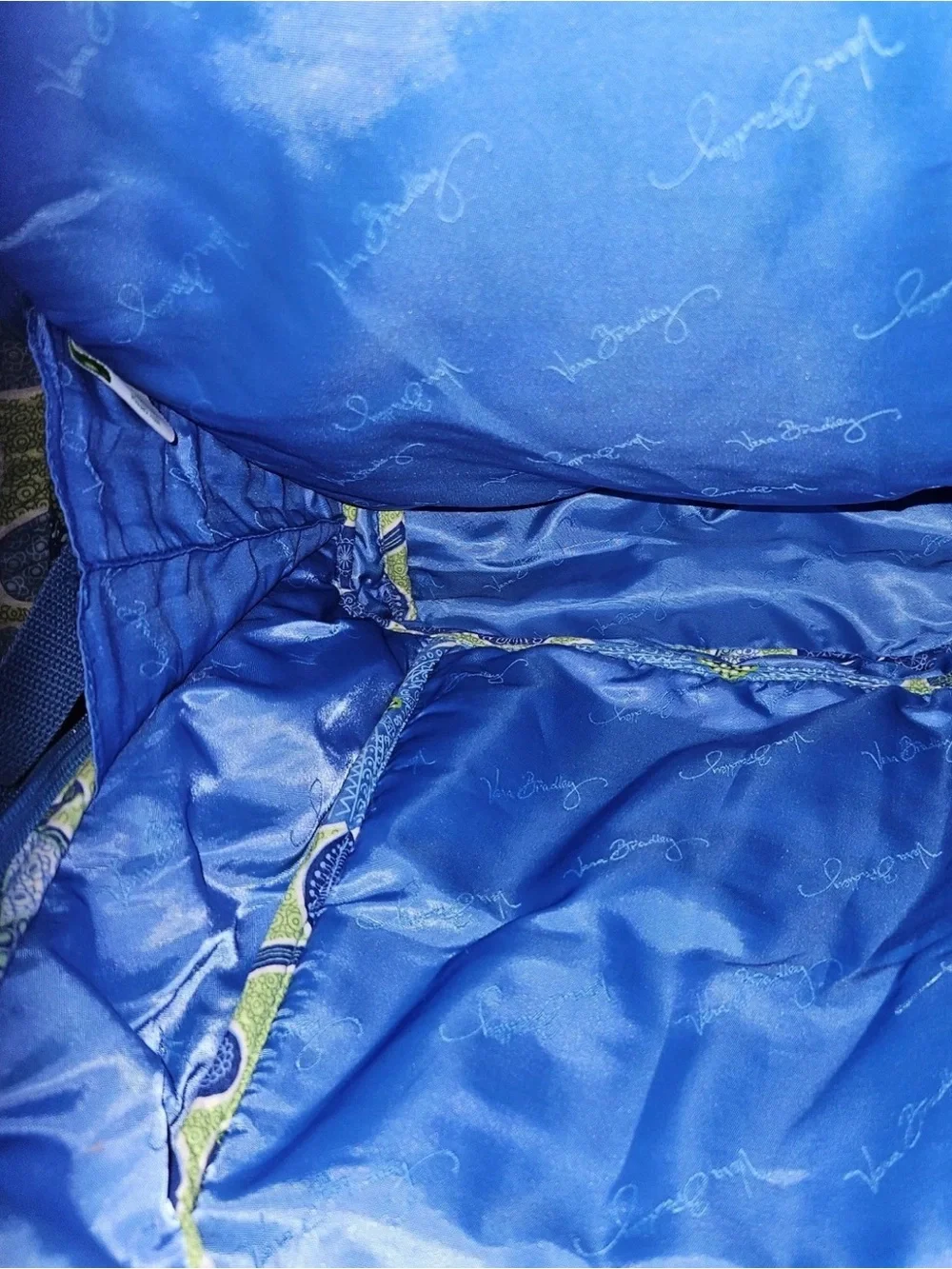 Vera Bradley Blue & Green Floral Quilted Backpack